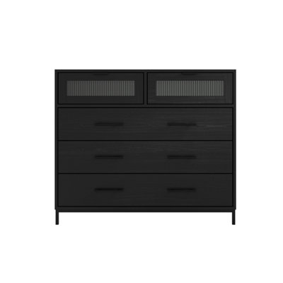 EDISON MATTE BLACK / REEDED CHEST