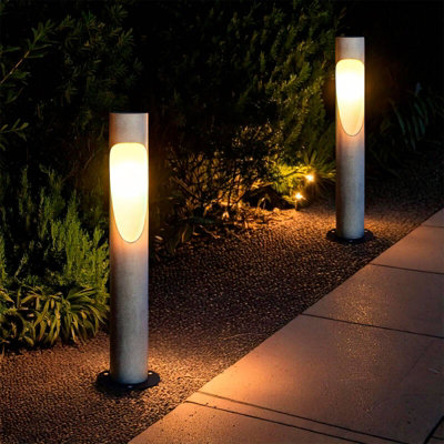 Edit Tervin 750 LED Outdoor Bollard Light Stone Grey