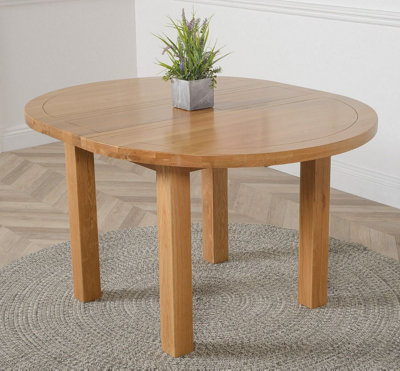 Edmonton 110 - 140cm Solid Oak Extendable Round Dining Table