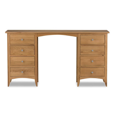 Edward Hopper Oak Dressing Table with 8 Drawers