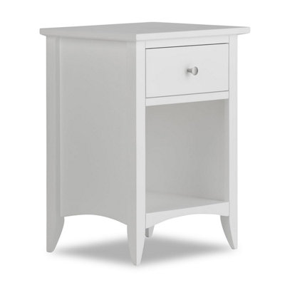 Edward Hopper White 1 Drawer Bedside Table