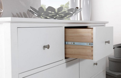 Edward Hopper White 3 Over 4 Chest of Drawers