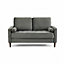 Edward Velvet Sofa 2 Seater Luxury Velvet Sofa Couch Settee Bolster Cushions, Grey