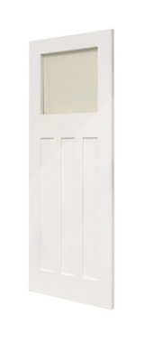 Edwardian 4 Panel White Primed Glzd Door 1981 x 686mm