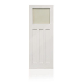Edwardian 4 Panel White Primed Glzd Door 1981 x 762mm
