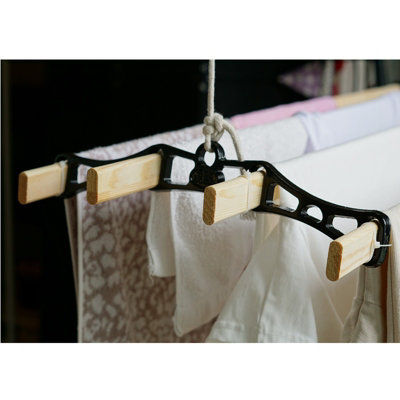 Edwardian Clothes Airer 4 Lath Cast Iron Victorian Ceiling Pulley Rack Dryer - 5