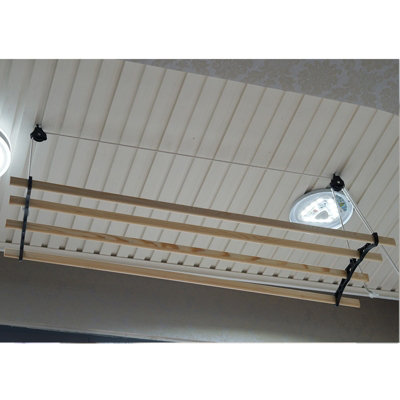 Edwardian Clothes Airer 4 Lath Cast Iron Victorian Ceiling Pulley Rack ...