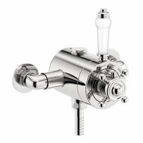 Edwardian Traditional Dual Control Thermostatic Exposed Shower Mixer Valve