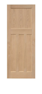 Edwardian Traditional Oak Panel Door 1981 x 762mm