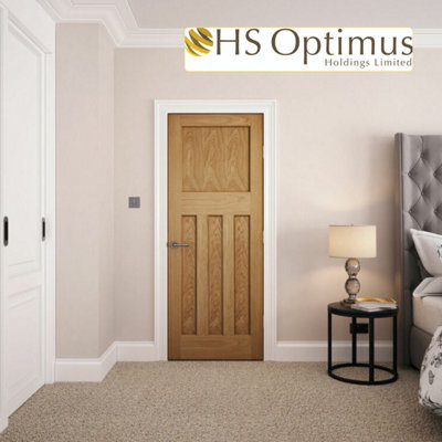 Edwardian Traditional Oak Panel Door 1981 x 762mm