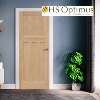 Edwardian Traditional Oak Panel Door 1981 x 762mm - 4