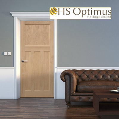 Edwardian Traditional Oak Panel Door 1981 x 762mm - 5