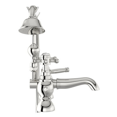 Edwin Traditional Freestanding Bath Shower Mixer Tap Chrome
