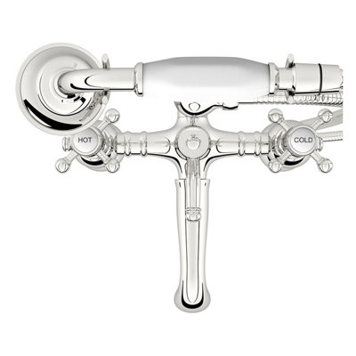Edwin Traditional Freestanding Bath Shower Mixer Tap Chrome - 3