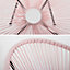 Egg designer string chair - PVC designer string chair - Acapulco - Pale Pink