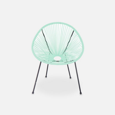 Egg designer string chair PVC designer string chair Acapulco Water green DIY at B Q