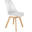 Egg dining chairs Frederikke, Set of 2 - white