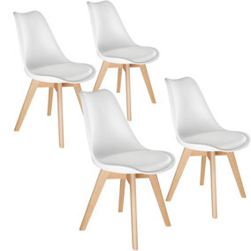 Egg dining chairs Frederikke, Set of 4 - white