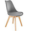 Egg dining chairs Frederikke, Set of 8 - grey