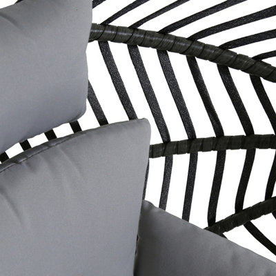Egg Shaped Swing Chair Grey Hanging Seat - 8