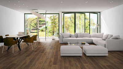 EGGER PRO Aqua+ Classic 8mm Dark Langley Walnut EPL067 Laminate Flooring 1.99m² Pack - 3