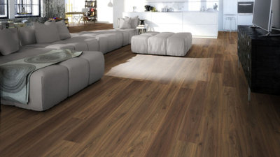 EGGER PRO Aqua+ Classic 8mm Dark Langley Walnut EPL067 Laminate Flooring 1.99m² Pack - 5