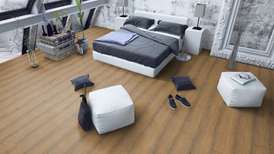 EGGER PRO Aqua+ Large 8mm Cognac Brown Sherman Oak EPL184 Laminate Flooring 2.54m² Pack
