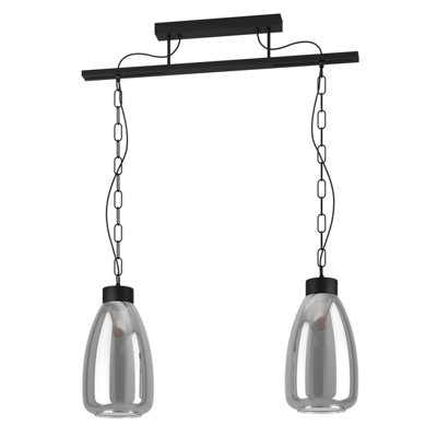 EGLO 2 Set Pendant E27 Black BRICKFIELD (21)