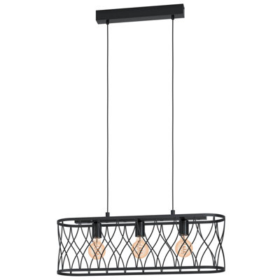 EGLO 3 Set Pendant E27 Black GILTSPUR (21)