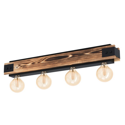 EGLO 4 Set Ceiling Black Wood LAYHAM (21)