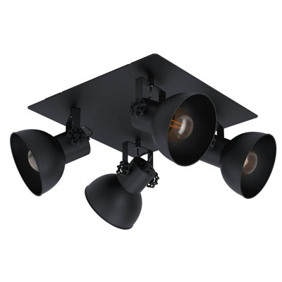 EGLO 4 Set Ceiling Light Black Wood BARNSTAPLE 1 (21)