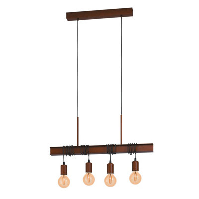 Eglo 4 Set Pendant E27 Antique Brown TOWNSHEND 4