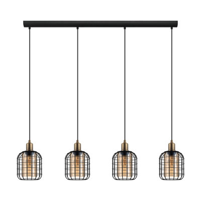 EGLO 4 Set Pendant E27 Black CHISLE (21)