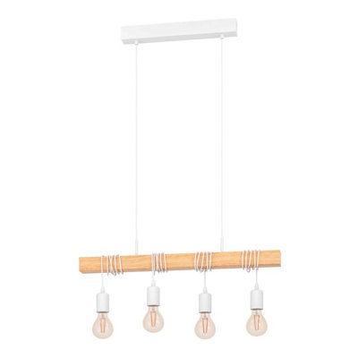 EGLO 4 Set Pendant E27 White Oak Effect TOWNSHEND (21)