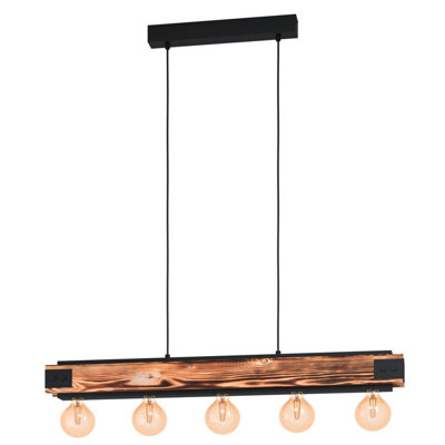 EGLO 5 Set Pendant Black Wood LAYHAM (21)