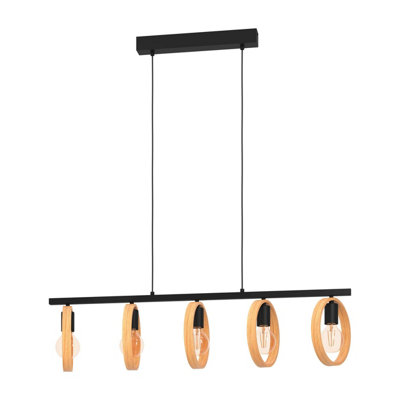 EGLO 5 Set Pendant E27 Black Wood IPSDEN (21)