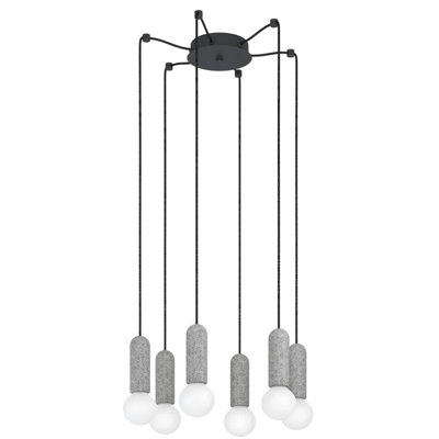 EGLO 6 Set Pendant E27 Anthracite Grey GIACONECCHIA (21)