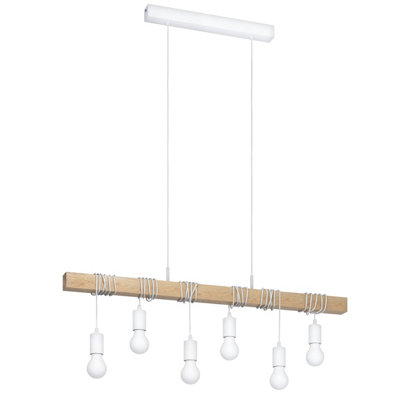 EGLO 6 Set Pendant E27 White Oak Effect TOWNSHEND (21)