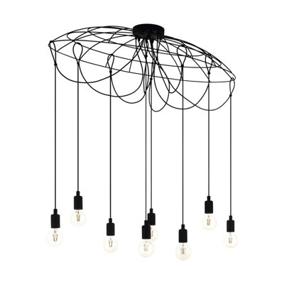 EGLO 8 Set Pendant E27 Black HOGSMILL (21)