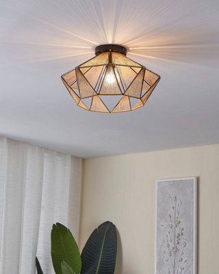 EGLO Adwickle Geometric Flush Ceiling Light (IP20) - Modern Stylish Lighting Fixture (D) 44.5cm