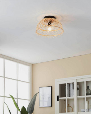 Wooden semi deals flush ceiling lights