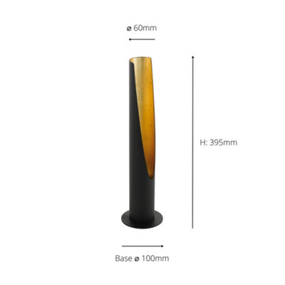 EGLO Barbotto Black Steel/Gold Table Lamp