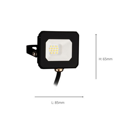 EGLO Basic Risacca-E Black Aluminium Eco-Friendly Outdoor Flood Light, 10W
