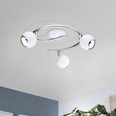 EGLO Bimeda 3-Light White Metal Ceiling Fitting  - Inclusive Fixture (D) 29cm