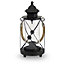 EGLO Bradford Clear And Black Glass And Metal Lantern Table Lamp, (D) 14cm