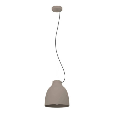 EGLO Camasca Modern Taupe Steel Pendant Light (IP20) - (D) 28cm