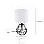 EGLO Carlton 2 Black And White Metal And Fabric Table Lamp, (D) 16.5cm