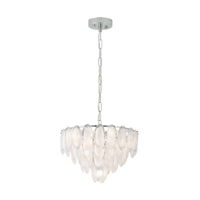EGLO Carvario Satin Glass Pendant Chandelier Light