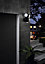 Eglo Casabas Black Plastic IP44 Integrated LED Outdoor Wall Light With Sensor
