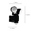 Eglo Casabas Black Plastic IP44 Integrated LED Outdoor Wall Light With Sensor